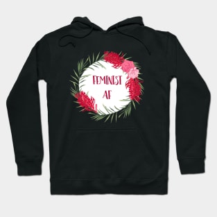 Feminist AF - Australian native Floral Wreath Hoodie